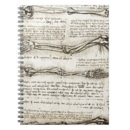 Leonardo da Vinci - Studien der Arm-Grafik Notizblock