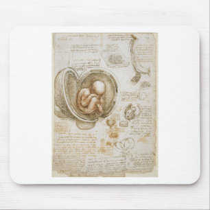 Leonardo da Vinci-Studien des Fötusses in der Mousepad