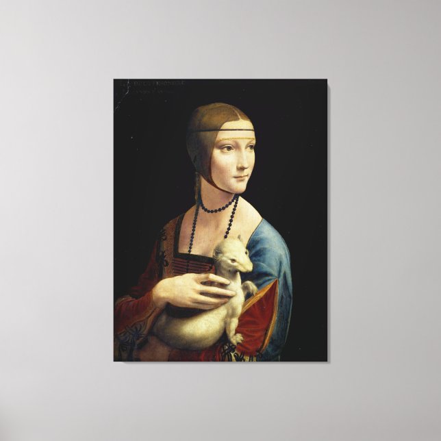Leonardo da Vinci – The Lady with an Ermine Leinwanddruck (Vorderseite)