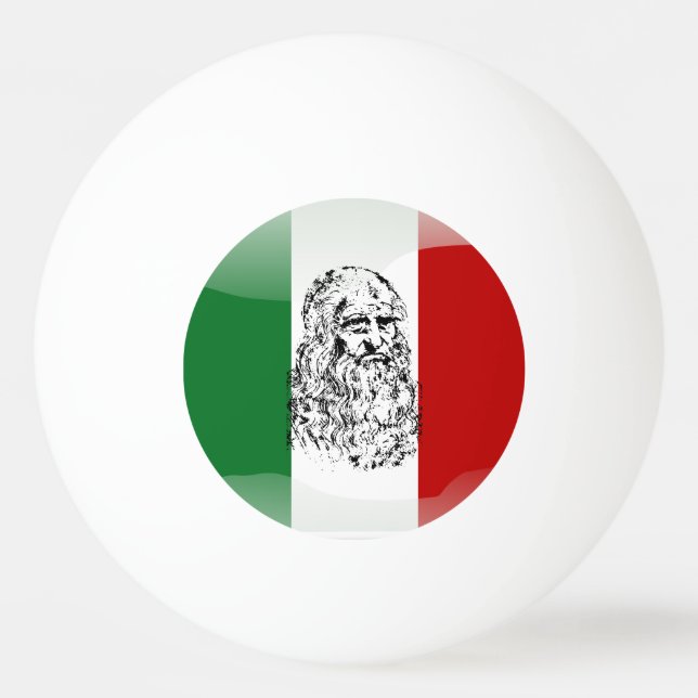 Leonardo da Vinci Tischtennisball (Vorderseite)
