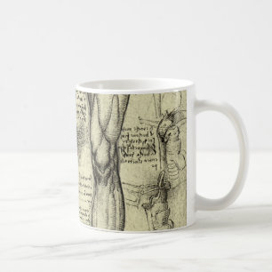 Leonardo da Vinci Vintage menschliche Anatomie Lar Kaffeetasse