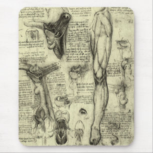 Leonardo da Vinci Vintage menschliche Anatomie Lar Mousepad