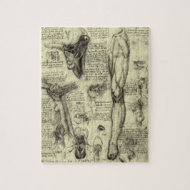 Leonardo da Vinci Vintage menschliche Anatomie Lar Puzzle