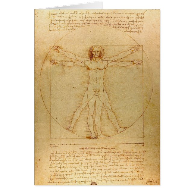 Leonardo Da Vinci, Vitruvian Man, Goldener Schnitt (Vorne)