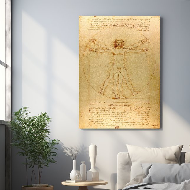 Leonardo Da Vinci, Vitruvian Man, Goldener Schnitt Fotodruck (Von Creator hochgeladen)