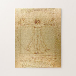 Leonardo Da Vinci, Vitruvian Man, Goldener Schnitt Puzzle