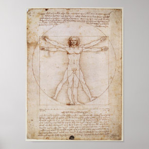 Leonardo da Vinci Vitruvian Man Poster