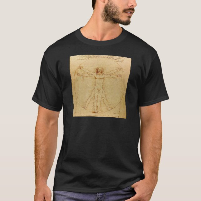 Leonardo da Vinci , Vitruvian Man T-Shirt (Vorderseite)