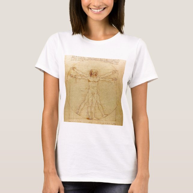 Leonardo da Vinci , Vitruvian Man T-Shirt (Vorderseite)