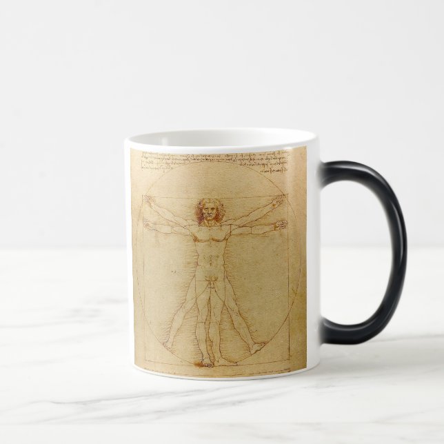 Leonardo da Vinci , Vitruvian Man Verwandlungstasse (Rechts)
