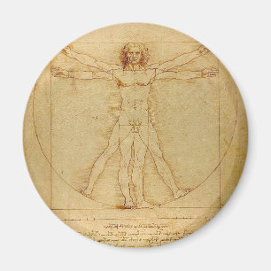 Leonardo da Vinci - Vitruvian Mann-Malerei Magnet