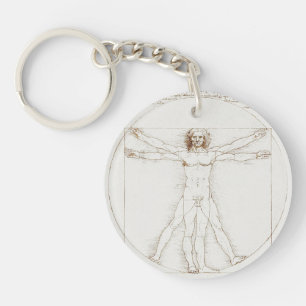 Leonardo da Vinci Vitruvianischer Mensch Vintage K Schlüsselanhänger
