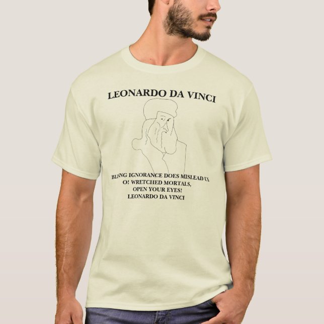 LEONARDO DA VINCI - ZITAT - SHIRT (Vorderseite)