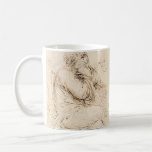 Leonardo da Vincis Alte-Mann-und-Wasser-Skizze Tasse