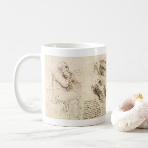 Leonardo da Vincis Alte-Mann-und-Wasser-Skizze Tasse