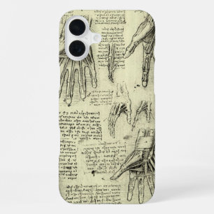 Leonardo da Vincis Anatomie der menschlichen Hand iPhone 16 Plus Hülle