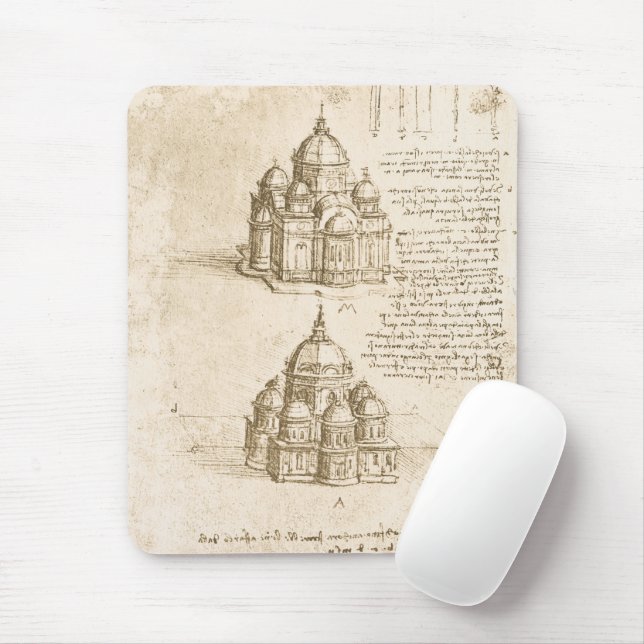 Leonardo da Vincis Architektonische Kathedrale Stu Mousepad (Mit Mouse)