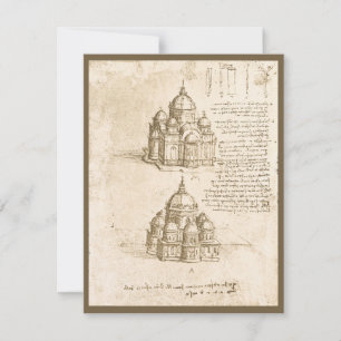 Leonardo da Vincis architektonische Kathedralstudi Einladung