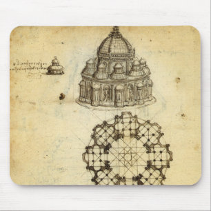 Leonardo da Vincis architektonische Kathedralstudi Mousepad