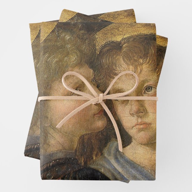 Leonardo da Vinci's Baptism of Christ Angels Geschenkpapier Set (Beispiel)