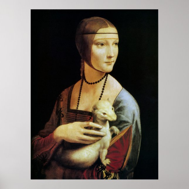 Leonardo da Vincis Dame mit dem Hermelin Poster (Vorne)