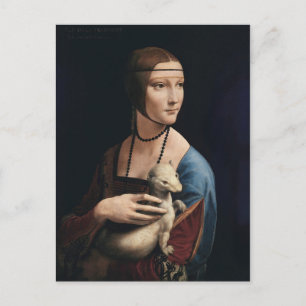 Leonardo da Vincis Dame mit Hermelin  Postkarte