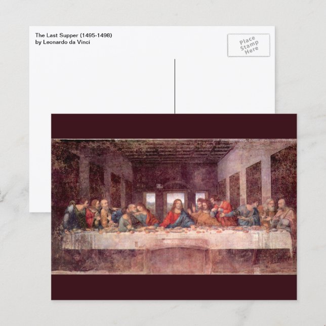 Leonardo da Vincis Das letzte Abendessen Postkarte (Vorne/Hinten)