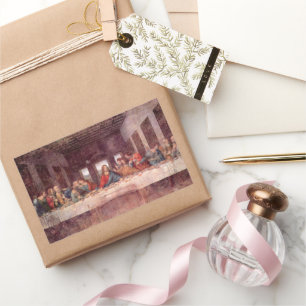 Leonardo da Vincis Das letzte Abendessen Rechteckiger Aufkleber