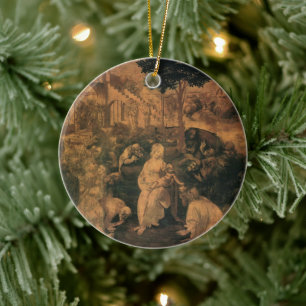 Leonardo da Vincis Die Anbetung der Könige Keramik Ornament