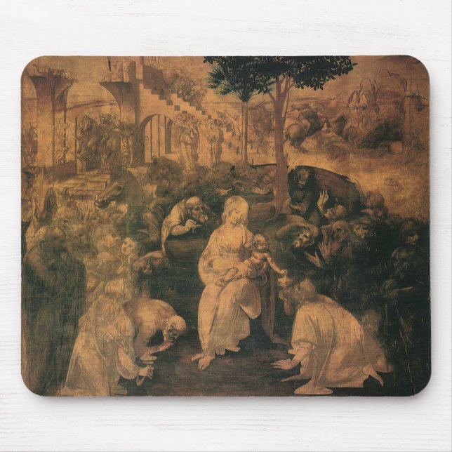 Leonardo da Vincis Die Verehrung der Magi Mousepad (Vorne)