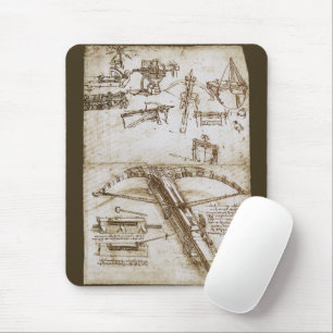 Leonardo da Vincis Entwurf für eine riesige Armbru Mousepad