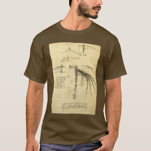 Leonardo da Vincis Flügel auf einer Flugmaschinen- T-Shirt