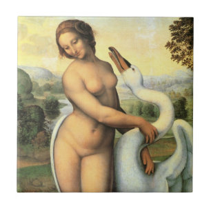 Leonardo da Vincis Leda und der Schwan Fliese