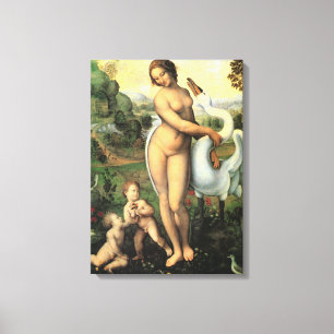 Leonardo da Vincis Leda und der Schwan Leinwanddruck