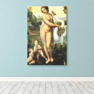 Leonardo da Vincis Leda und der Schwan Leinwanddruck