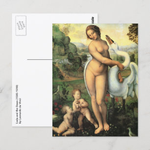 Leonardo da Vincis Leda und der Schwan Postkarte