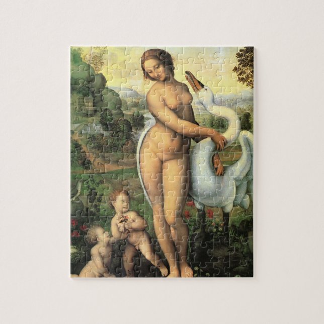 Leonardo da Vincis Leda und der Schwan Puzzle (Vertikal)