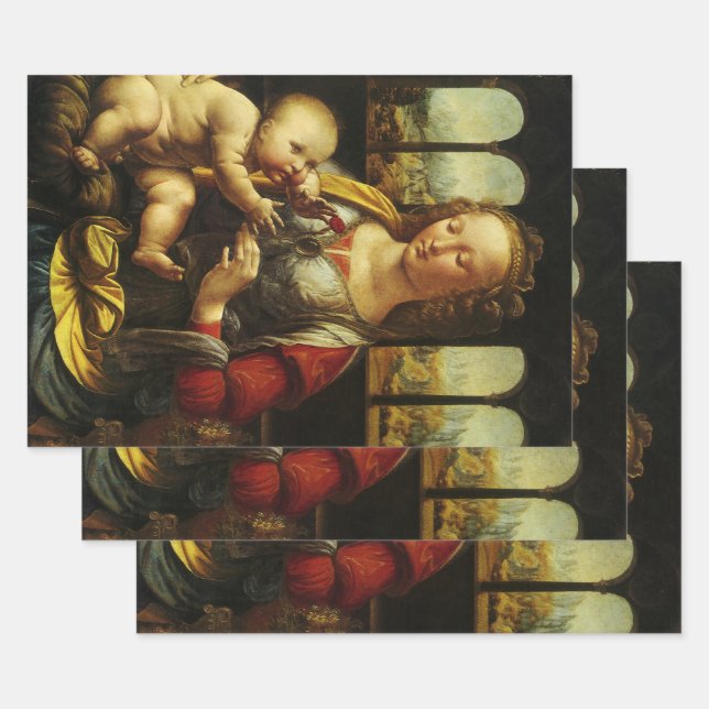 Leonardo da Vinci's Madonna of the Carnation Geschenkpapier Set (Set)