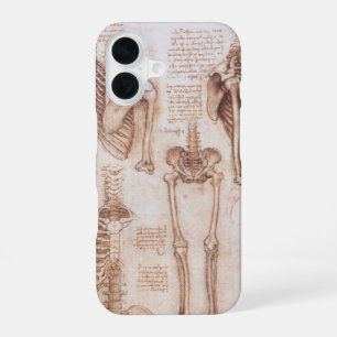 Leonardo da Vincis menschliche Anatomie Skelett Kn iPhone 16 Hülle