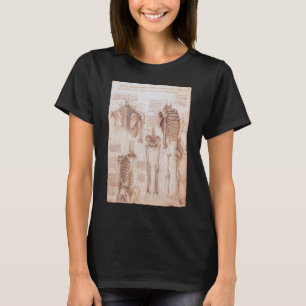 Leonardo da Vincis menschliche Anatomie Skelett Kn T-Shirt