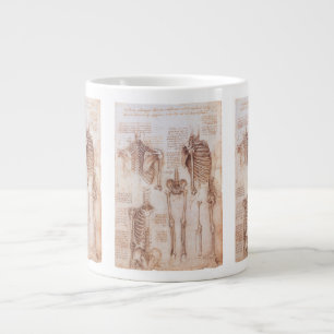 Leonardo da Vincis menschliche Anatomie Skelettkno Jumbo-Tasse