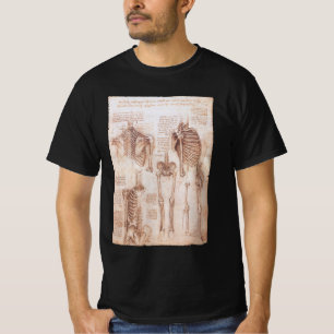 Leonardo da Vincis menschliche Anatomie Skelettkno T-Shirt