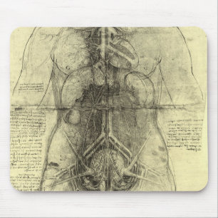 Leonardo da Vincis menschliche Anatomie, weibliche Mousepad
