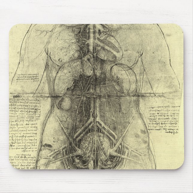 Leonardo da Vincis menschliche Anatomie, weibliche Mousepad (Vorne)