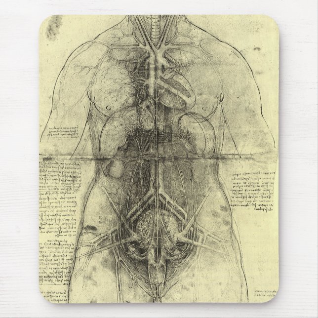 Leonardo da Vincis menschliche Anatomie, weibliche Mousepad (Vorne)