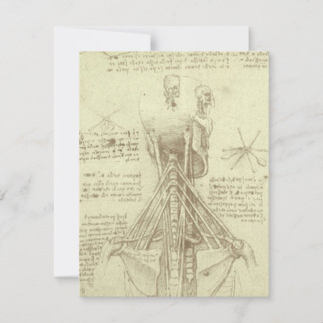 Leonardo da Vincis menschliche Anatomie-Wirbelsäul (Vorderseite)