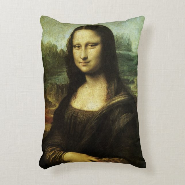 Leonardo da Vincis Mona Lisa, Kunst der Renaissanc Dekokissen (Vorderseite(Vertikal))