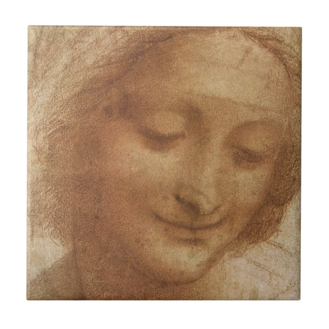 Leonardo da Vincis Portrait der Saint-Anne-Studie Fliese (Vorderseite)