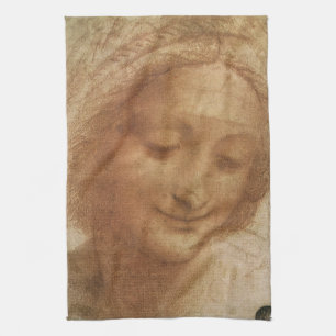 Leonardo da Vincis Portrait der Saint-Anne-Studie Geschirrtuch
