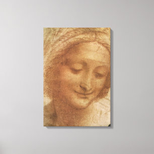 Leonardo da Vincis Portrait der Saint-Anne-Studie Leinwanddruck